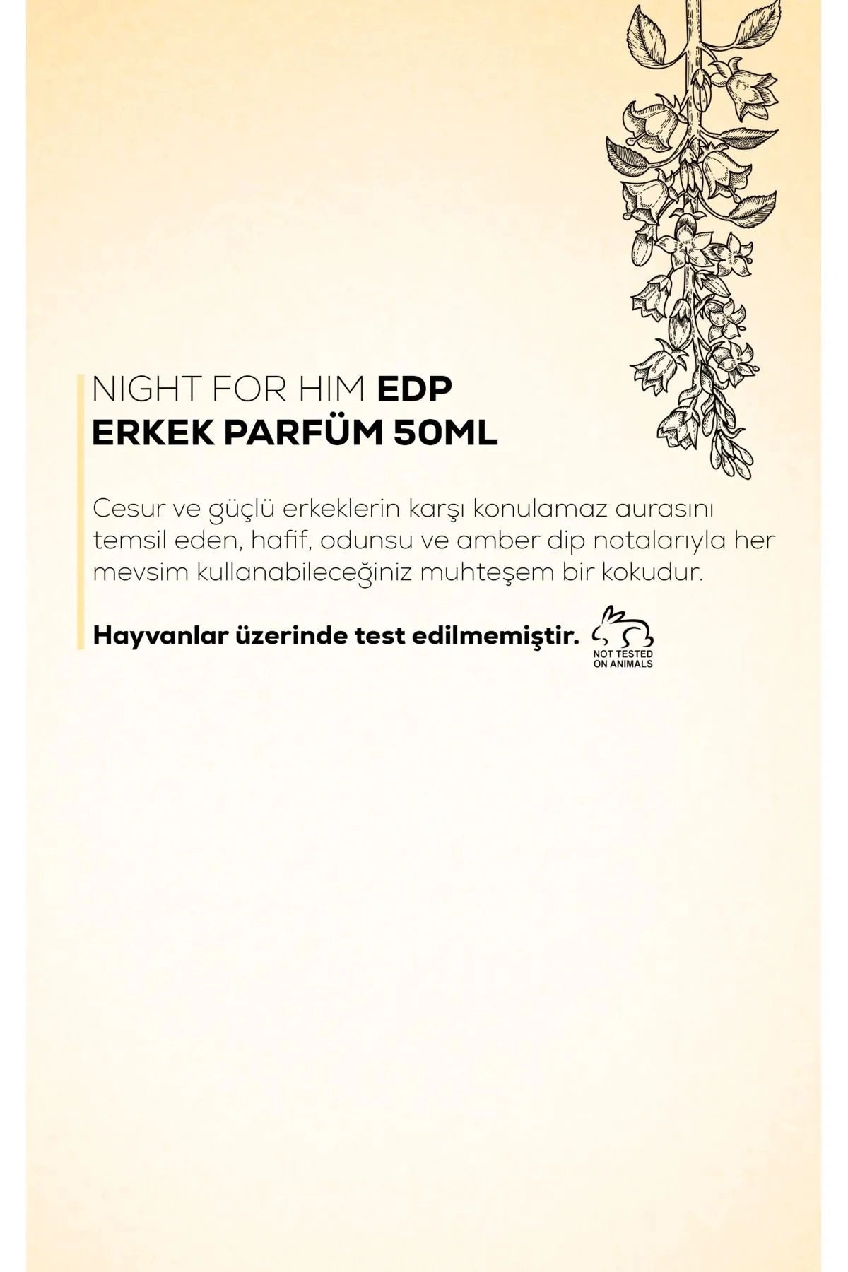 NİGHT FOR HİM EDP ERKEK PARFÜM 50ML